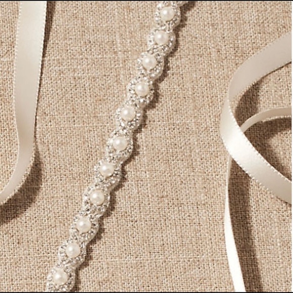 BHLDN (Anthropologie) Amanita Bridal Sash with Pearls and Beads - Picture 5 of 10